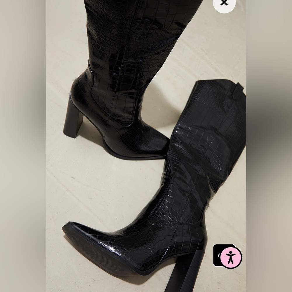 Pretty little thing croc boots
